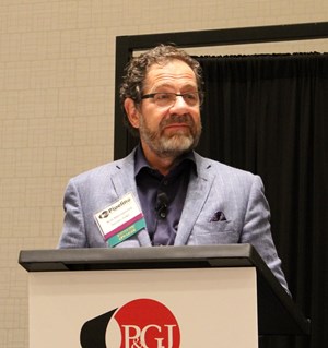 Nick Stavropoulos speaking at the Pipeline Opportunities Conference 2019 (Photo: Pipeline & Gas Journal)