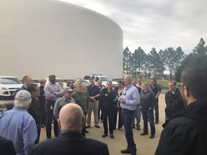 Todd Reck leads a tour of Irving’s water facilities.