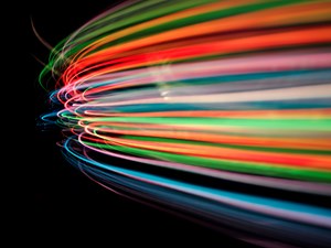 colorful fiber optic cables 