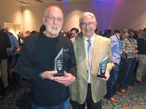Caption: Martin Cherrington (L) and DIck Melsheimer at the HDD Hall of Fame event during UCT in Fort Worth.