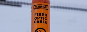 fiber optic cable warning post