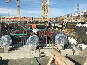 Victaulic Series W719 Butterfly Valve and AGS couplings were installed in tight spaces within the valve vault to allow thermal contraction and expansion, reducing footprint. 